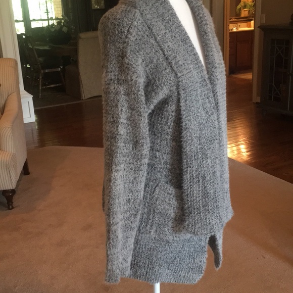 POL Mohair Waffle Cardigan- Gray - Picture 8 of 13
